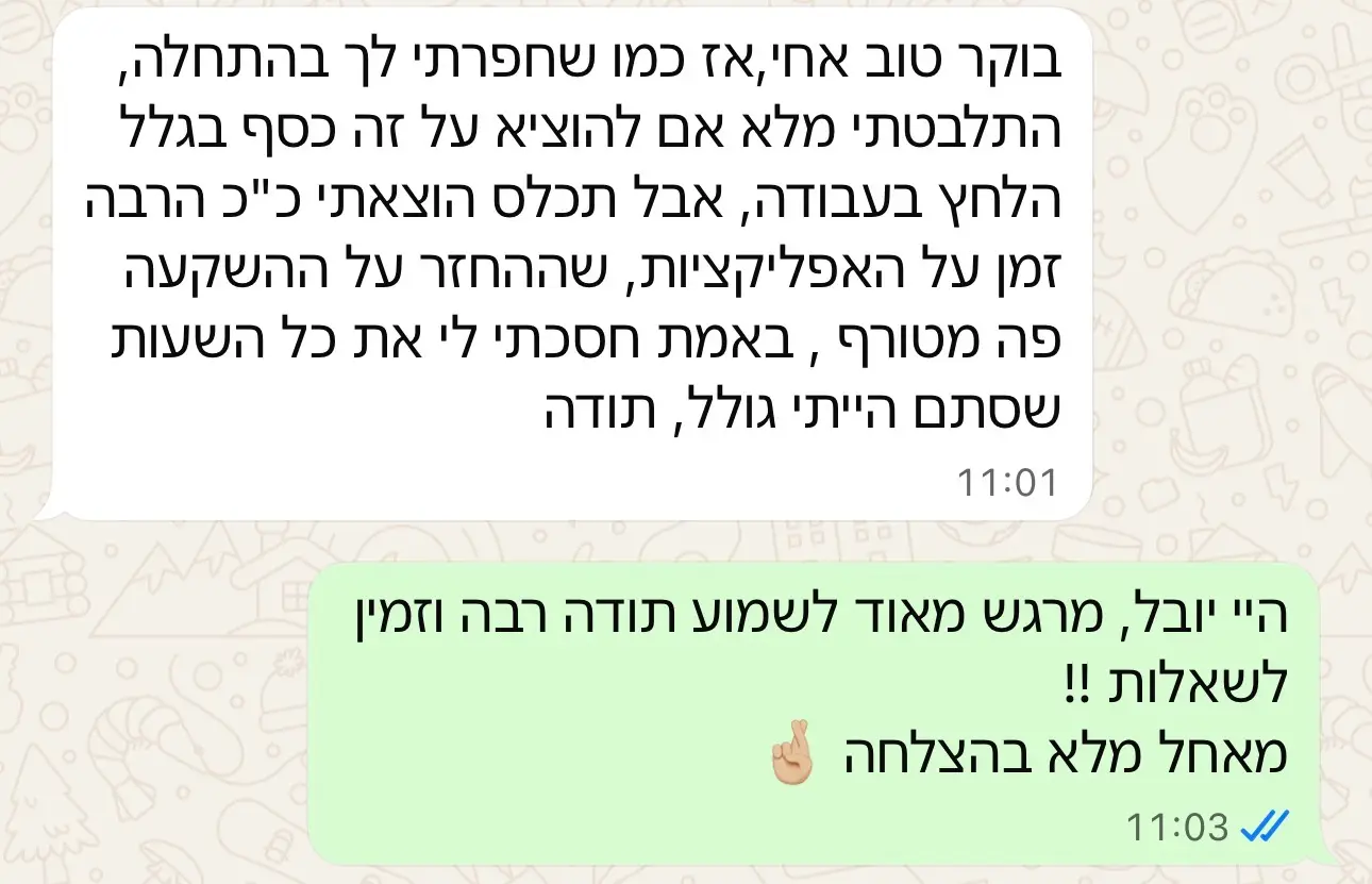 ביקורת מתאמן: ההחזר על ההשקעה מטורף
